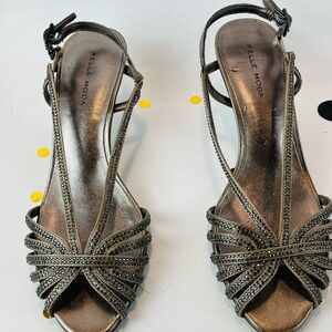Pelle Moda Bronze Strappy Slingback . Size 8